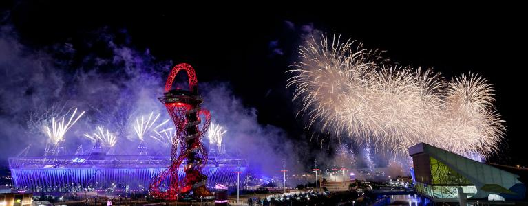 Fireworks at the Olympic Park