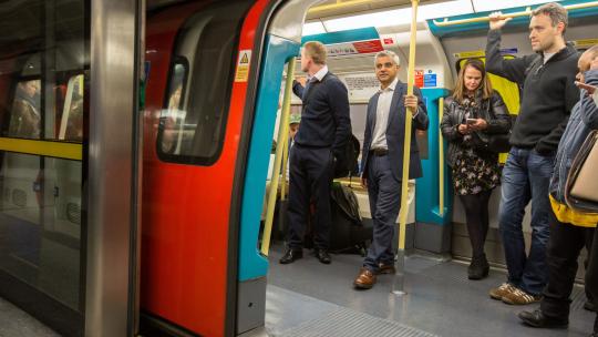 Mayor of London on a tube