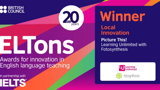 British Council ELTons poster for awards for innovation in English language teaching