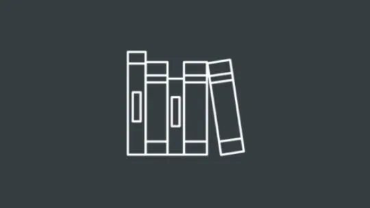 Books icon on grey background