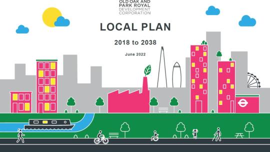 Local Plan graphic cover image with buildings