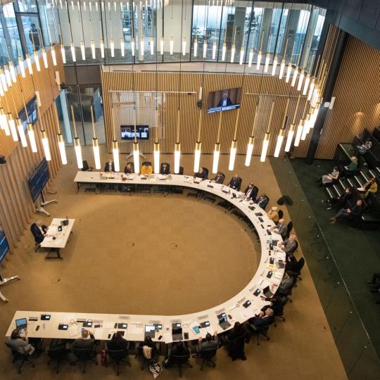 Meeting in the Chamber at City Hall