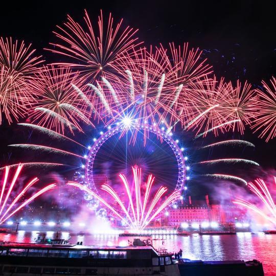 New Year's Eve fireworks in London