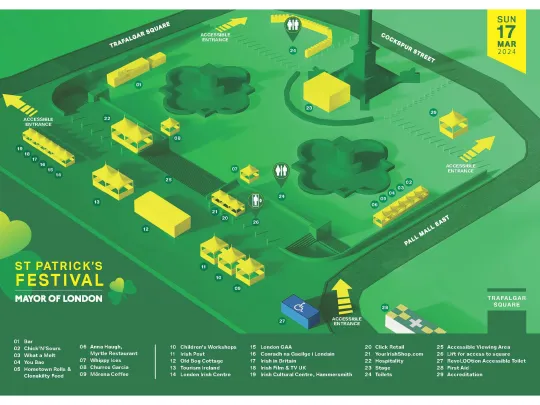 St Patricks Day event map 2024
