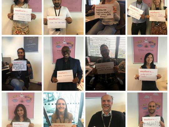 GLA staff members sharing their thoughts on Diwali