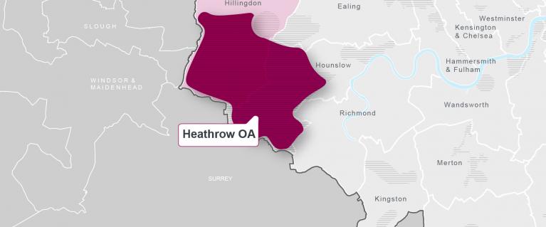 Heathrow on a map