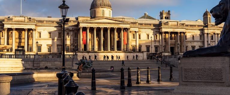 Sunrise in Trafalgar Square