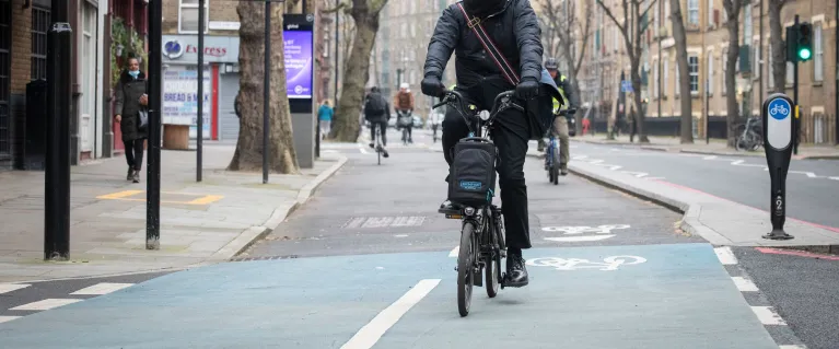 A cycleway in Southwark