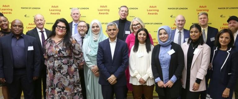 Mayor of London with Adult Learning Award winners