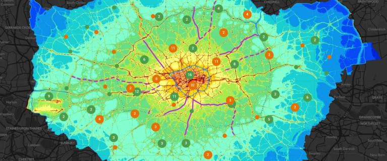 London Air Quality Map London City Hall   Aq Map Cropped 1 