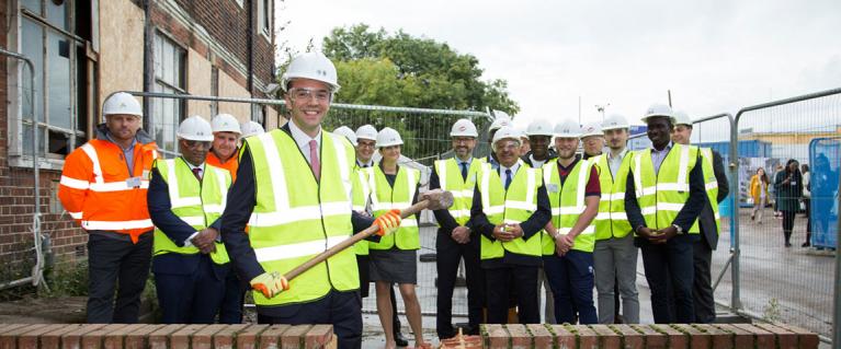 James Murray starting the building work on London’s largest regeneration scheme in Old Oak and Park Royal with OPDC