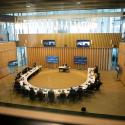 London Assembly Members and the Mayor of London seated in the chamber at City Hall.