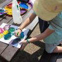 A child painting