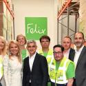 Mayor Sadiq Khan, Assembly Member Bassam Mahfouz, along with staff and volunteers at the Felix Project warehouse 