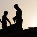 Construction workers silhouette 
