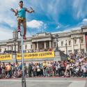 Busker trafalgar square