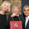 Margaret Calvert receiving Lifetime Achievement Medal at the London Design Festival