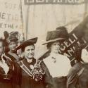  and others at a suffrage demonstration, circa 1910. Image credit: LSE Library