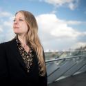 Sian Berry on the roof of City Hall