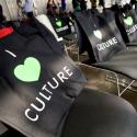 Branded tote bags at a Cultural Workshop in London's Living Room