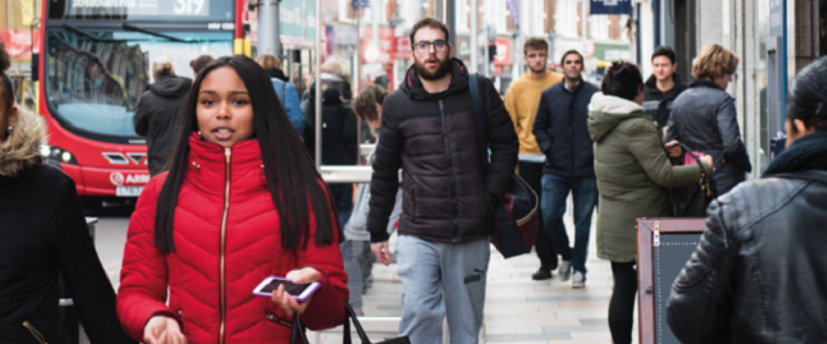 People on a highstreet