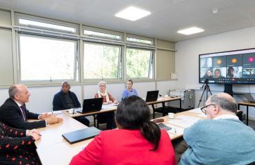 Londoners in a classroom for the launch of the Multiply Skills programme